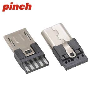 Connecteur Micro USB Type B 5 broches mâle à souder, borne en cuivre pour la charge et le transfert de données Android - Product Image 4