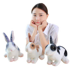 Bán buôn New thỏ búp bê sang trọng siêu mềm mô phỏng thỏ đồ chơi cho trẻ em PP bông đầy Comforter rửa kỹ thuật - Product Image 1