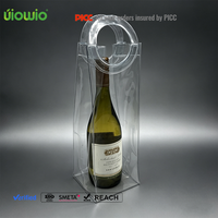 Sac isotherme transparent en PVC imperméable pour bouteille de vin avec poignée, personnalisé en usine par UIOWIO