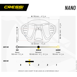Máscara de Buceo CRESSI DS3650 con Logotipo OEM, Lente Espejo NANO BLACK SPECTRA, Máscara Plateada Impermeable para Buceo Libre/Natación/Uso Deportivo, Cristal Templado - Product Image 5
