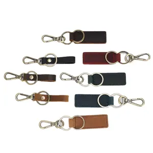 Tiding Tùy Chỉnh Chính Hãng Cao Cấp Bất Crazy Horse Da Key Holder Cá Nhân Đồng Bằng Da Keychain