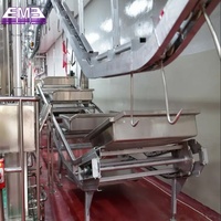 Machine de transport pour l'inspection synchrone des têtes de porcs, bovins et ovins avec viscères rouges, équipement d'abattage pour abattoirs de bovins