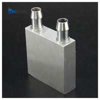 High Quality 40x40mm Mini Silver Aluminum Water Liquid Cooler 40mm Heatsink Heat Sink Computer CPU 12706 Peltier Cooling Block
