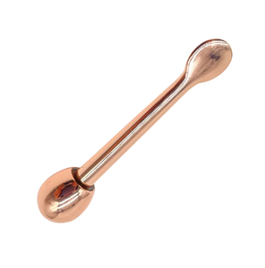 Applicateur double face pour sérum et gel contour des yeux, en alliage de zinc finition or rose - Product Image 1