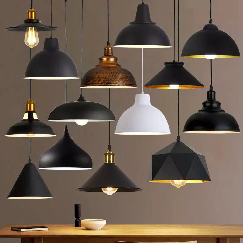 ATUNUS Modern Nordic Bar Dining Room Kitchen Home Chandelier Metal Shade Industrial Led Pendant Light