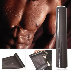 Wholesale Private Label Slimming Body Black Plastic <strong>Wrap</strong> Weight <strong>Loss</strong> Burning Belly <strong>Stomach</strong> <strong>Fat</strong> Shaping Body Osmotic <strong>Wrap</strong> - Product Image 3