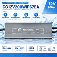 Alimentation LED étanche 12V 200W IP67, transformateur à tension constante CE RoHS pour bandes LED extérieures et enseignes