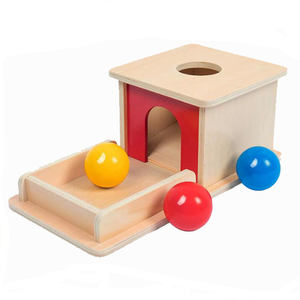 Jouets Montessori pour bébé, boîte permanente d'objet en bois <span class=keywords><strong>avec</strong></span> <span class=keywords><strong>plateau</strong></span> et <span class=keywords><strong>jeu</strong></span> <span class=keywords><strong>de</strong></span> balle pour l'apprentissage des enfants - Product Image 3