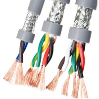 Câble blindé en cuivre pur torsadé CNC haute flexibilité 2/10/50m, 2/4/6/8/10/12 conducteurs, 26-17AWG RVSP, résistant à l'huile