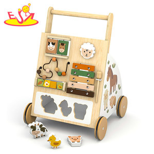 Marche-bébé Montessori en bois 2026, jouet éducatif 7-en-<span class=keywords><strong>1</strong></span> avec labyrinthe de perles, <span class=keywords><strong>boulier</strong></span>, engrenages et puzzle d'animaux W16E367 - Product Image 5
