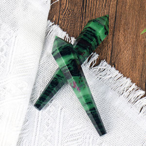 Nouvelle conception, grande <span class=keywords><strong>pierre</strong></span> naturelle de guérison, Amazonite, <span class=keywords><strong>Onyx</strong></span> noir, Sodalite, Fluorite, pointe de cristal pour décoration - Product Image 4