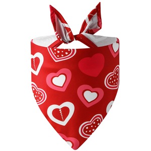 Nueva Toalla Triangular para Perros con Estampado Invernal para el Día de San Valentín, Accesorios para Mascotas de Poliéster - Product Image 3