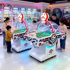 Machine de jeu de football de table interactive pour enfants et parents, jeu d'arcade de football de table sous dôme à monnayeur pour divertissement intérieur - Product Image 2