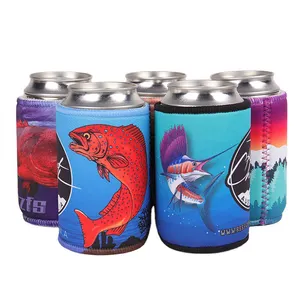 Benutzer definierte OEM Neopren Stubby Holder Bierflasche Hülse Dosen kühler mit Sublimation gedruckt Logo