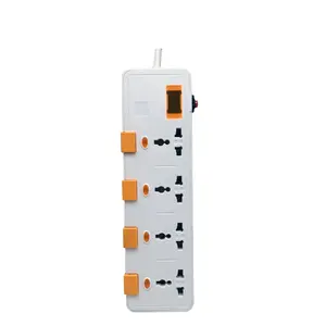 High Quality White surge protection universal electric switch sockets extension bord Uk plug with best price