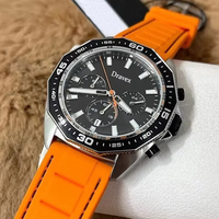 Jam Tangan Chronograph Sport Bosst Pria Angka Arab Bezel Hitam Tiga Mata Dial Tanggal Jam Tangan Kuarsa Fashion HB Relojes