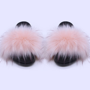 Pantoufles en fourrure colorées <span class=keywords><strong>pour</strong></span> femmes, chaussures plates en fourrure, peuvent être portées en toutes saisons, pantoufles de plage élégantes <span class=keywords><strong>pour</strong></span> femmes, confortables - Product Image 4