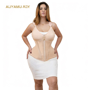 Corsé de Doble Capa con Varillas de Acero para Mujer, Chaleco Moldeador de Cintura, <span class=keywords><strong>Faja</strong></span> Reductora con Top Deportivo - Product Image 3