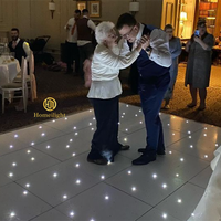 16x16ft White Black Starlit Starling Dance Floor Wedding Acrylic Panel Metal Body LED Dance Floor Tiles