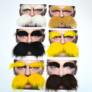 Divertido <span class=keywords><strong>Disfraz</strong></span> HLC, Barba y Bigote Postizos, Cejas Esponjosas, Accesorios para Disfraces de Caballero, Fiesta de Graduación, Cosplay, Decoración de Cejas y Bigotes - Product Image 5