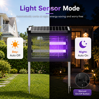 Trampa de luz Uv portátil y desmontable, Zapper de insectos, luz LED solar para exteriores con repelente de mosquitos para jardín de granja