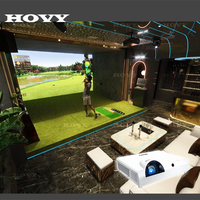 Simulateur de golf à domicile HOVY, écran 3D, analyseur de swing, moniteur de lancement, intérieur, hiver