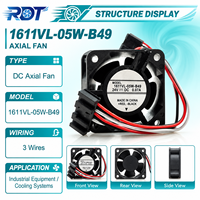 Ventilateur de refroidissement pour servomoteur CNC 1611VL-05W-B49 24VDC 40x40x28mm à roulement à billes A90L-0001-0580 Unité de ventilation axiale industrielle DC OEM