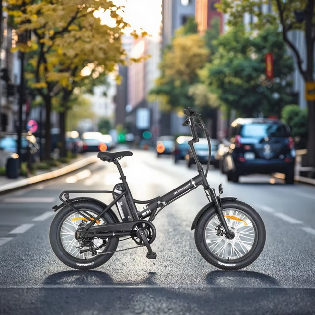 2025 Hot Sale 20-Inch Steel Frame Hybrid Electric Fat Tire Folding Bike 250W 36v 7 Speed 14ah Lithium Battery Hydraulic Disc