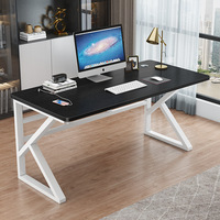 Vente en gros, bas prix, Durable, bureau à domicile, cadre métallique Simple, noir et blanc, bureau d'ordinateur Pc de jeu