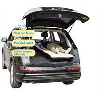 Lit pliant pour voiture avec cadre en acier pour coffre de SUV, lit de voyage pour niveaux irréguliers et bosselés