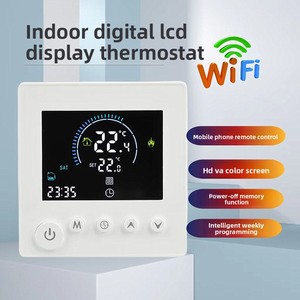 SIXWGH ذكي واي فاي ترموستات تحكم صوتي شاشة LCD من المصنع مباشرة اليكسكا جوجل المنزل متوافق للفنادق RVs المرائب السيارات - Product Image 5