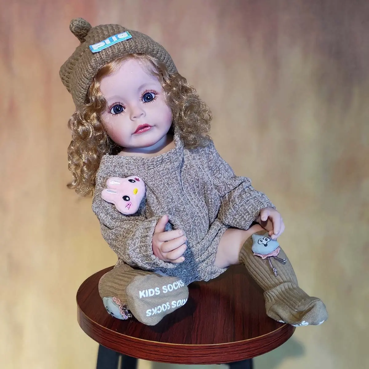 3D Skin Hand-Detailed Painting Rooted Long Hair Art Doll Baby Gift Lifelike Reborn Toddler Girl Doll