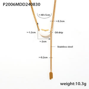 Collar de clavícula con borla de acero inoxidable, luz minimalista de lujo con <span class=keywords><strong>colgante</strong></span> de <span class=keywords><strong>lingote</strong></span> de <span class=keywords><strong>oro</strong></span> hueco de frijol dorado pequeño - Product Image 5