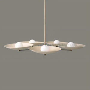 Lustre moderne élégant en laiton de style mid-century, luminaire suspendu pour salle à manger, chambre à coucher, décoration intérieure - Product Image 2