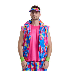 Costume da Hippie per Ragazzi XJ, Travestimento per Feste di Halloween, Outfit Sportivo Anni '80, Costume da Pattinatore, Costume da Bagno - Product Image 3