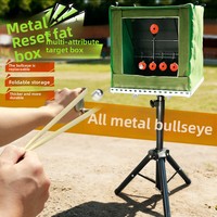 Cible de tir intérieure en métal avec billes recyclables et toile épaissie pour la chasse au lance-pierre et l'entraînement