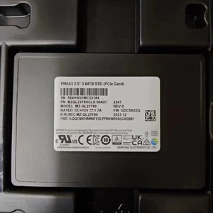 MZQL23T8HCLS-00A07 PM9A3 3.8TB NVMe PCIe4x4 U.2 7mm 1DWPD 5YR Opal SSD Server Solid State <b>Drive</b> - Product Image 4