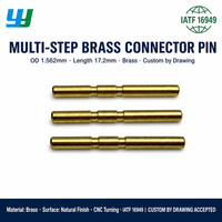 Connecteur à broches de contact multi-étages en laiton, borne conductrice, broche d'axe étagée usinée CNC de précision, dessin personnalisé OEM