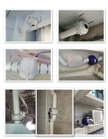 Ventilateur de gaine silencieux à flux mixte turbo de 4 pouces, pales en acier galvanisé, moteur à induction 220V, garantie 1 an, air frais, blanc