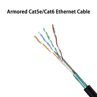 Cable de Red de Cobre Blindado de Doble Escudo Gigabit de 4 Núcleos MT-5218 para Exteriores Cat6 Cat5E con Certificación CE/ROHS FTTH FTTB FTTX