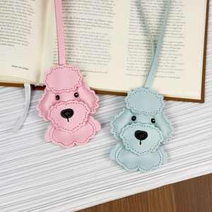 Adorable llavero de cuero con diseño de perro Poodle, regalo suave de dibujos animados, colgante para bolso, bonito llavero, dulce regalo para mujeres y niñas - Product Image 2