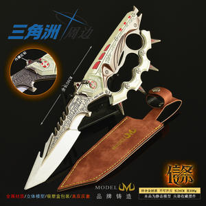 Réplica de Arma Delta Force para Juegos Competitivos, Modelo <span class=keywords><strong>Creed</strong></span> Bayonet de 26 cm, Fabricada en Metal, con Estuche de Cuero Genuino, Accesorio de Cosplay - Product Image 3