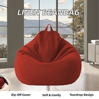 Housse de pouf en tissu de lin doux IStapromo en gros, pouf pour adultes et enfants, style japonais, cadeau populaire