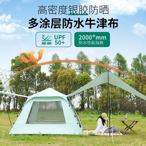 Carpa Doble para Acampar Sky Blue Cloud Pavilion, 240x240cm, para 4-5 Personas, Apertura Rápida, Impermeable, para las Cuatro Estaciones - Product Image 5