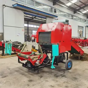 Farm Silage Forage Baler Cutting and Packing Wrapping Machine Animal Feed Corn Silage Round Baler Wrapper Making Machine