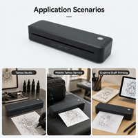 Printer Stencil Tato Thermal Nirkabel A4 Tanpa Tinta, Printer Transfer Tato Portabel untuk Seniman Tato, Logo OEM