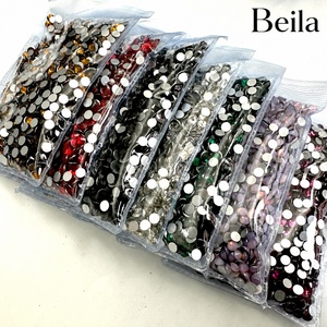 Cristales Decorativos <span class=keywords><strong>de</strong></span> Diamante con Reverso Plano, Piedras <span class=keywords><strong>de</strong></span> Vidrio Redondas sin Fijación en Caliente para Decoración <span class=keywords><strong>de</strong></span> Prendas, Pedrería para Uñas - Product Image 2
