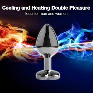 Masajeador Vaginal, Vibrador <span class=keywords><strong>de</strong></span> Metal Negro, Tapón Anal en Forma <span class=keywords><strong>de</strong></span> Corazón, Tapón Anal Suave, Productos para Juegos <span class=keywords><strong>de</strong></span> Adultos, Artículos Sexuales, Juguetes Sexuales - Product Image 3