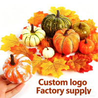 Promotion Halloween 2026 : Ensemble de décorations d'Halloween avec citrouille, feuille d'érable et fruits de chêne artificiels