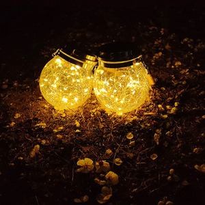 Solar Jar Lamp <b>Outdoor</b> Garden Decoration Wishing <b>Light</b> Landscape <b>Light</b> Crack Lamp Retro Nostalgic Induction Type - Product Image 1